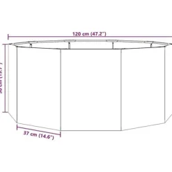 Tålig stålkärl - vidaXL - 120x120x50 cm - Rostig - Montering krävs - Väderbeständig stål