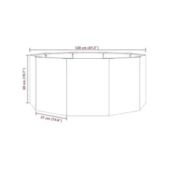 Tålig stålkärl - vidaXL - 120x120x50 cm - Rostig - Montering krävs - Väderbeständig stål