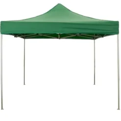 Tonnelle - 9007 - 3x3 m - Grön PVC-tyg - 100% vattentät - Fällbar