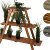 Trä blomsterställning 79x101x26 cm - RP/ 3-nivå/ Brun