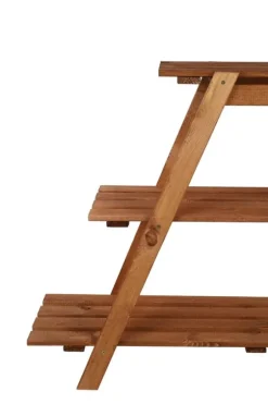 Trä blomsterställning 79x101x26 cm - RP/ 3-nivå/ Brun