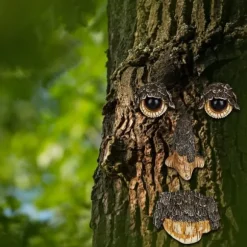 Träansiktsdekoration, 11x7x3,5 cm, Grön