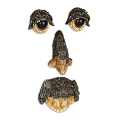 Träansiktsdekoration, 11x7x3,5 cm, Grön