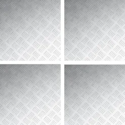 Trappsteg Fyrkantig 4 pcs Silver 50 x 50 cm Aluminium