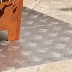 Trappsteg Fyrkantig 4 pcs Silver 50 x 50 cm Aluminium