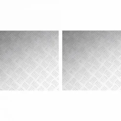 Trappsteg Vidaxl Trappstegskant Fyrkant 2 st Silver 50 x 50 cm Aluminium