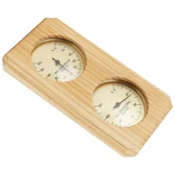 Träbastuhygrotermograf Guldplatta 0 till 120 Celsius 0 till 100 Fuktighetsbastutermometer för inomhusfamilj