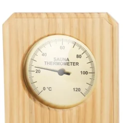Träbastutermometer Hygrometer Guldpläterad 0 till 120 grader Celsius 0 till 100 fuktighetsbastutermometer för inomhusbruk