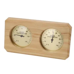 Träbastutermometer Hygrometer 2 i 1 Luftfuktighet Temperaturmätning Inomhustermometer Luftfuktighetsmätare för hotellbasturum