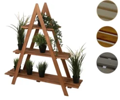 Träblomsterlåda 107x101x26 cm - RP/ 3-nivå/ Brun