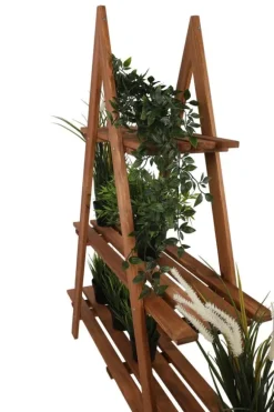 Träblomsterlåda 107x101x26 cm - RP/ 3-nivå/ Brun