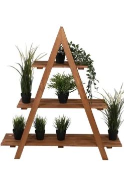 Träblomsterlåda 107x101x26 cm - RP/ 3-nivå/ Brun