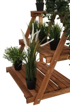 Träblomsterrabatt 90x85x67 cm - RP/ 3-nivå/ Brun