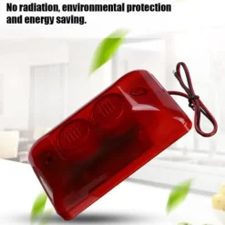 Trådbundet Strobe Siren Alarm med 12V 15W ljud och blinkande rött ljus för Home Hotel