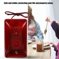 Trådbundet Strobe Siren Alarm med 12V 15W ljud och blinkande rött ljus för Home Hotel