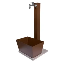 Trädgård fontän - 42/QVR - Målade metall - Cementbas - Rostfärg