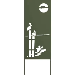 Trädgårds integritetsskärm Olivgrön 50 x 140 cm Kallvalsat stål