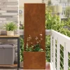 Trädgårds integritetsskärm Rostig 50 x 140 cm cortenstål