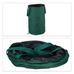 Trädgårdsavfallsbehållare, Set om 2, 72x44 cm, Grön