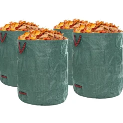 Trädgårdsavfallspåsar 4 pcs Grön 79 x 79 x 99,5 cm Polypropylen