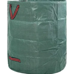 Trädgårdsavfallspåsar med handtag - Fällbara runda 120L | Färg: Grön | Antal: 12 st