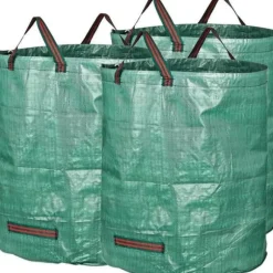 Trädgårdsavfallspåse - CHANGM - 272L - Fällbar - Återanvändbar - Grön
