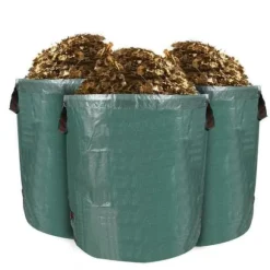 Trädgårdsavfallspåse - 272L - Fällbar - Rivbeständig - Grön