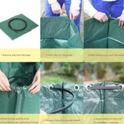 Trädgårdsavfallspåse - Noname - 272L - Fällbar - Återanvändbar - Grön