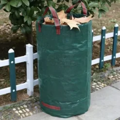 Trädgårdsavfallspåse - Set om 3 - 300 L - Höjd 84 cm - Diameter 67 cm