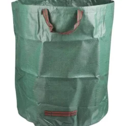 Trädgårdsavfallspåse, 272L pop-up trädgårdspåsar med handtag, hopfällbar, fristående och tvättbar för trädgårdsavfall[1663]