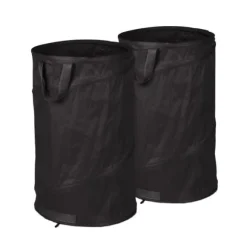 Trädgårdsavfallspåse set, 72x45 cm, Svart