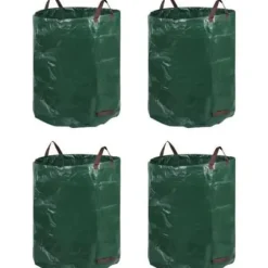 Trädgårdsavfallssäckar - miniClover - 272L - Grön och svart - 65x65x74cm - 4 stycken