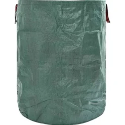 Trädgårdsavfallssäckar med handtag - Cylindriska gröna påsar 500 L | Antal: 12 st | Färg: Grön