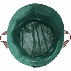 Trädgårdsavfallssäckar med handtag - Cylindriska gröna påsar 500 L | Antal: 12 st | Färg: Grön