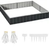 Trädgårdsbädd, Tjockt Färgat Stål, 258L x 90B x 30H cm, 253L x 85B x 30H cm Planteringsområde, Verktygsfri Installation, Höjd Design