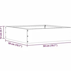 Trädgårdsbeklädnad i stål - vidaXL - Antracit - 50x50x13 cm - Set om 6 stycken - Hållbar - Lätt installation
