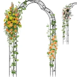 Trädgårdsbågar, 150x39x250 cm, Svart