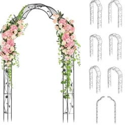 Trädgårdsbågar, 150x39x250 cm, Svart
