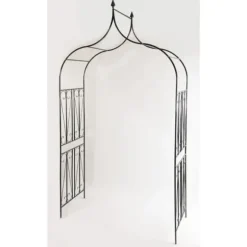 Trädgårdsbåge - CLP - Båge för rosor - Metall - 270 cm - Grön - Markfäste