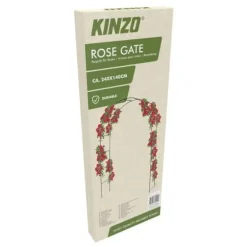 Trädgårdsbåge - Kinzo - 240 x 140 cm - Metall med pulverbeläggning - Grön - Väderbeständig