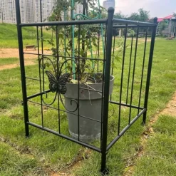 Trädgårdsbåge i metall för klätterväxter, hållbar svart båge för rosor och vinrankor, perfekt för bröllop, fest & trädgård 7,15 ft