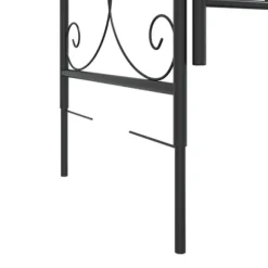 Trädgårdsbåge med grind svart 108x45x235 cm stål - Trädgårdsbåge - Trädgårdsbågar - Home & Living