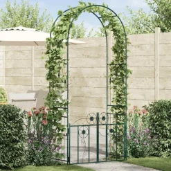 Trädgårdsbåge med lås Grön 102 x 50 x 218 cm