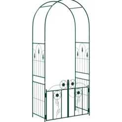 Trädgårdsbåge med lås Grön 102 x 50 x 218 cm