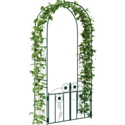 Trädgårdsbåge med lås Grön 102 x 50 x 218 cm