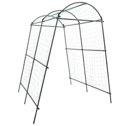 Trädgårdsbåge, Stabilt stöd för klättrande växter, Hållbar stålkonstruktion,svart