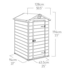 Trädgårdsbod - Keter - Herrgård - Armerad harts - 4x3m - Med fönster
