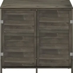 Trädgårdsbod antracit 102x52x112 cm massivt granträ