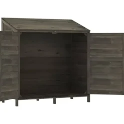 Trädgårdsbod antracit 102x52x112 cm massivt granträ