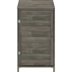 Trädgårdsbod antracit 55x52x112 cm massivt granträ